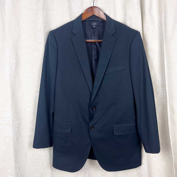 J. Crew men's Aldridge Jacket cotton blazer dark blue - Picture 1 of 8